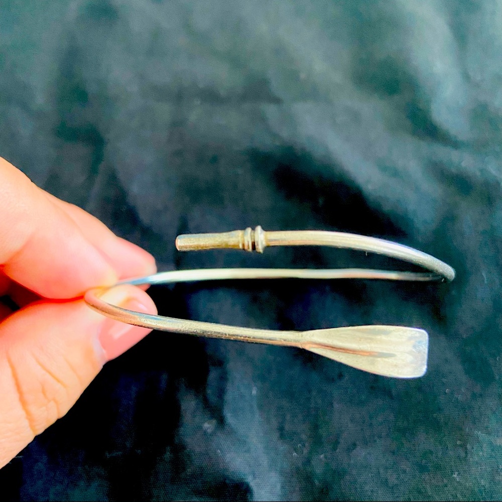 Sterling silver oar bracelet